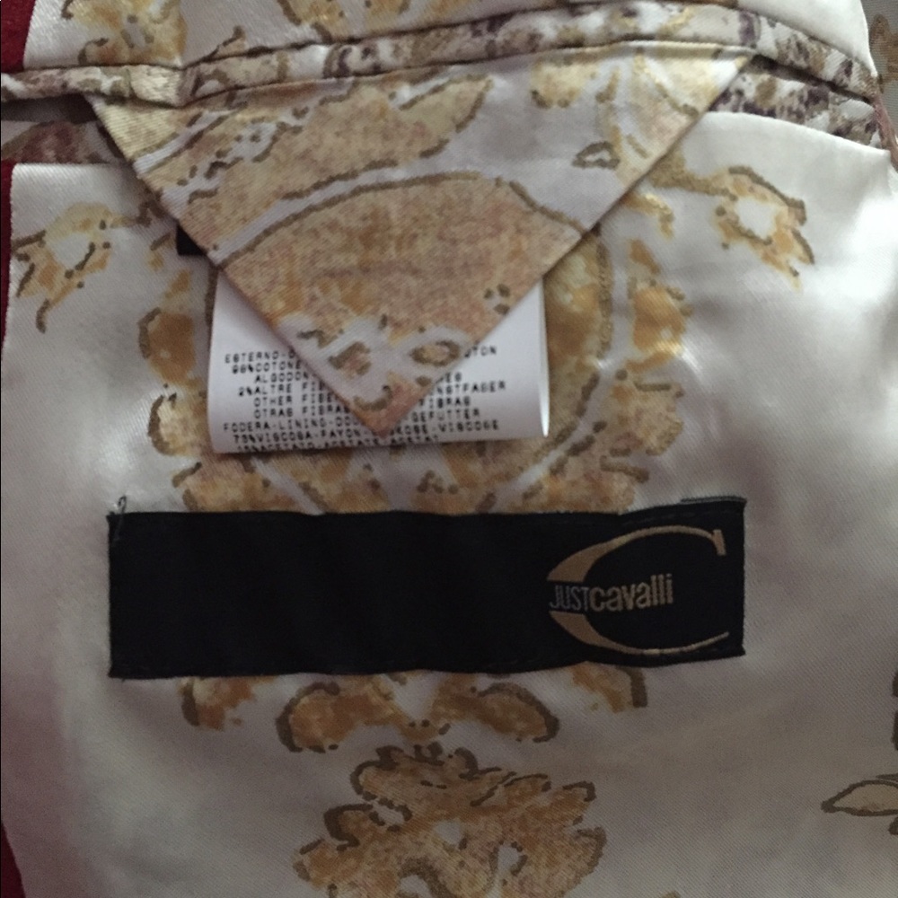 Just Cavalli Red Blazer. 2 button Blazer